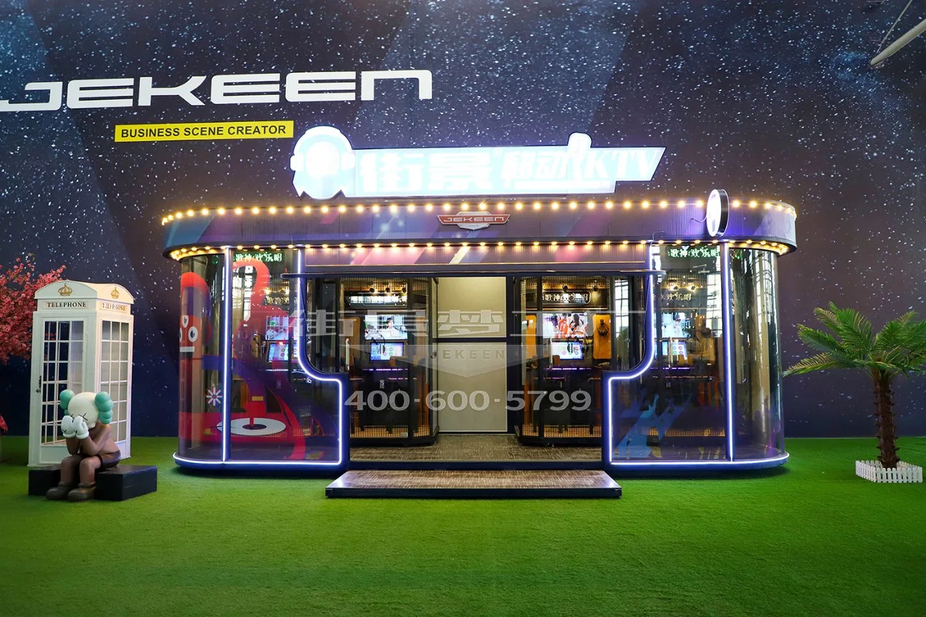 Jekeen New Design Mobile Singing Hall KTV Combine with Business Street for Sale of Roddy