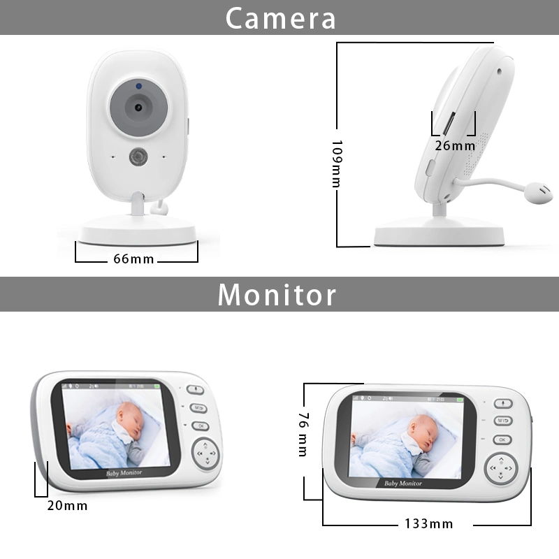 Abm600 3.5inch Video Baby Monitor Wireless Wide Angle Lens Night Vision Security Baby Watching Camera