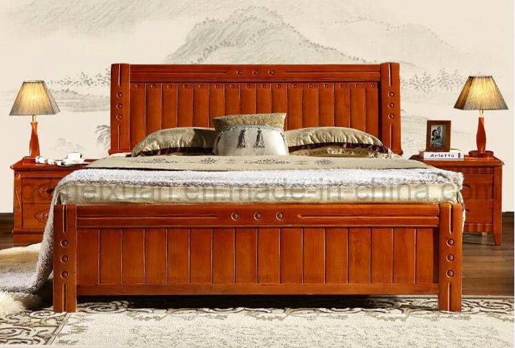 Solid Wooden Beds Modern Design Popular Adult Wooden Bed (M-X2549)