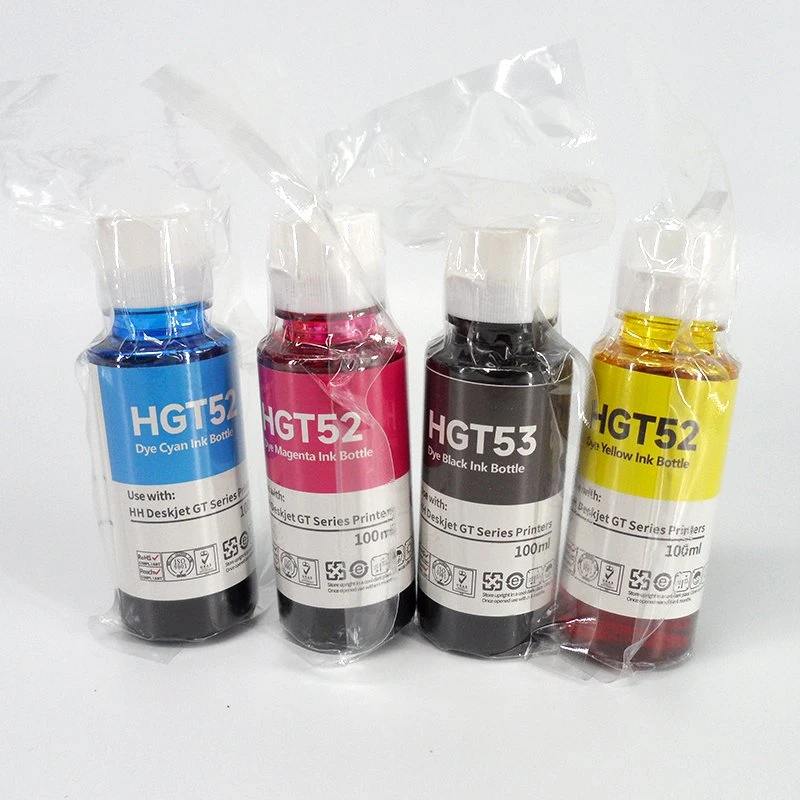 Hot Selling Dye Ink Gt53/Gt52 for HP Gt-5810/5820/310/318/319/410/418/419 Printer