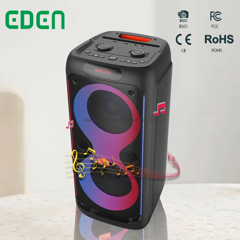 New Product Dual 8 Inch Professional Active Stereo Party Box Loudspeaker System Portable Audio Bluetooth Wireless Speaker
