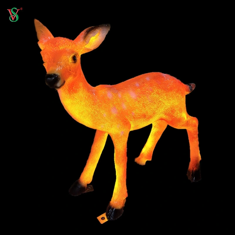 LED Fiberglass Resin Deer Animal Craft for Ambient Decoration