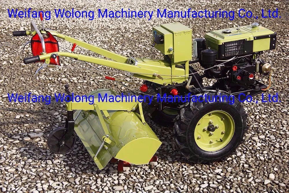 8HP 10HP 12HP E-Start Hand Tractor with Rotary Tiller for Farm Use