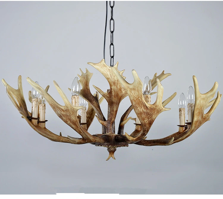 Real Deer Antler Chandelier Horn Ceiling Lamps Light Fixtures (WH-AC-07)