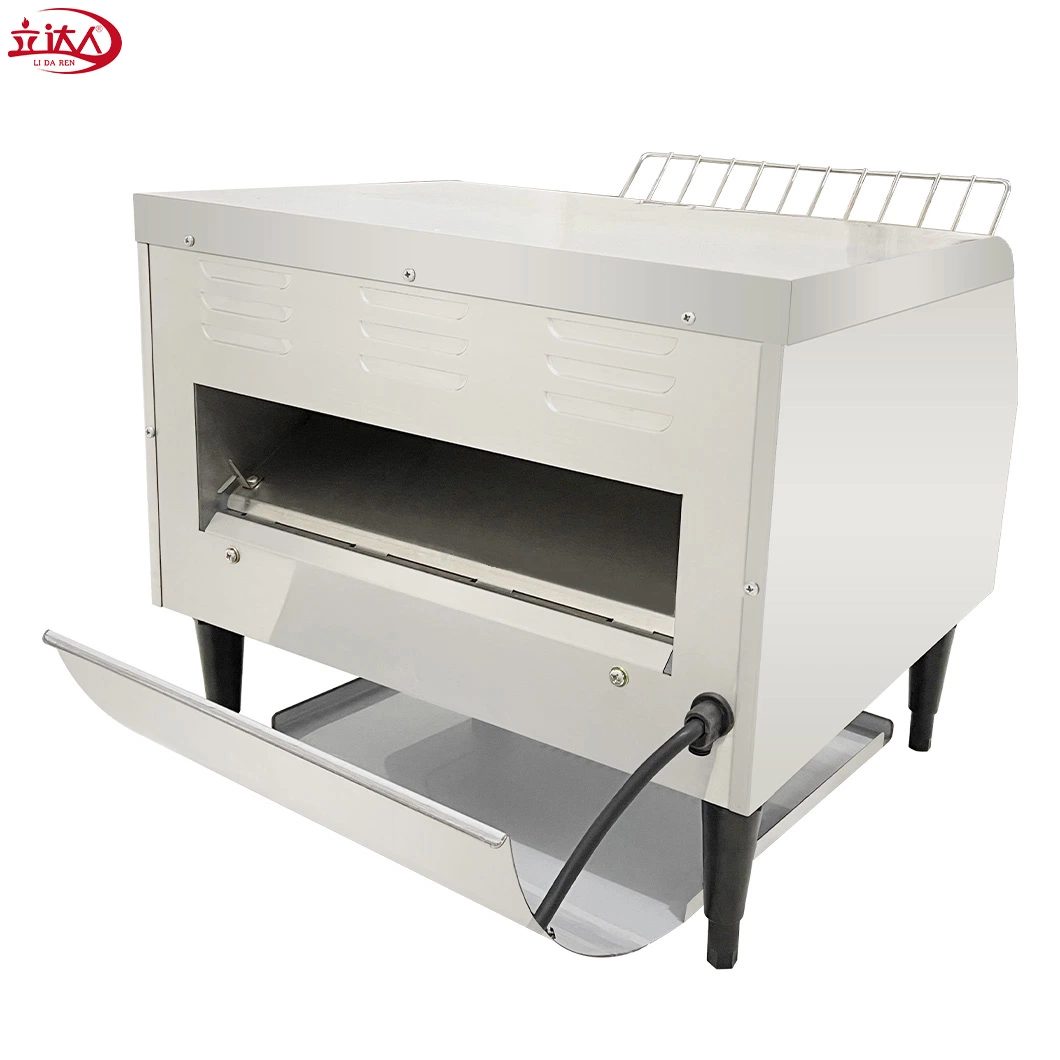 Lida OEM Commercial Guangzhou Manufacturer 2.6kw Electrical Conveyor Burger Bun Vertical Toaster Sliced Bread Cooker Electric Grill Toaster