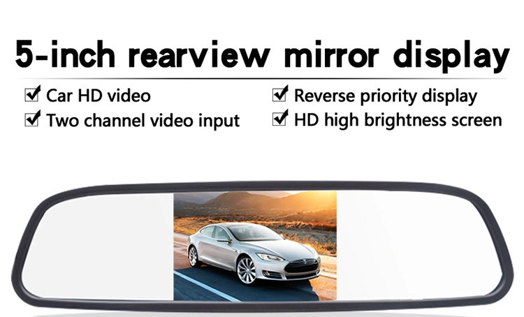 5inch LCD Display Mirror Car Monitor for Vehicles Camera