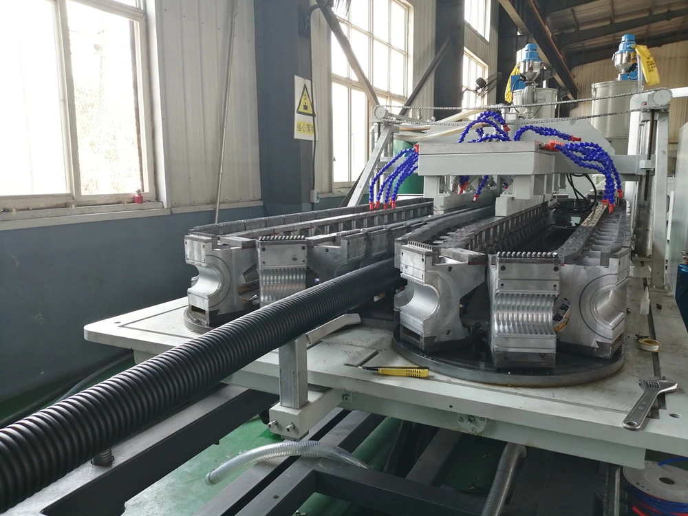 PE Double Wall Corrugated Pipe Production Line