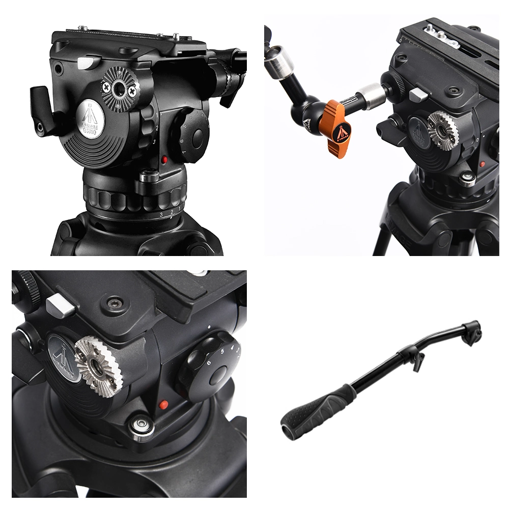 E-Image 75mm Bowl Video Fluid Head with Carbon Fiber Tripod Kit (EG10C2)