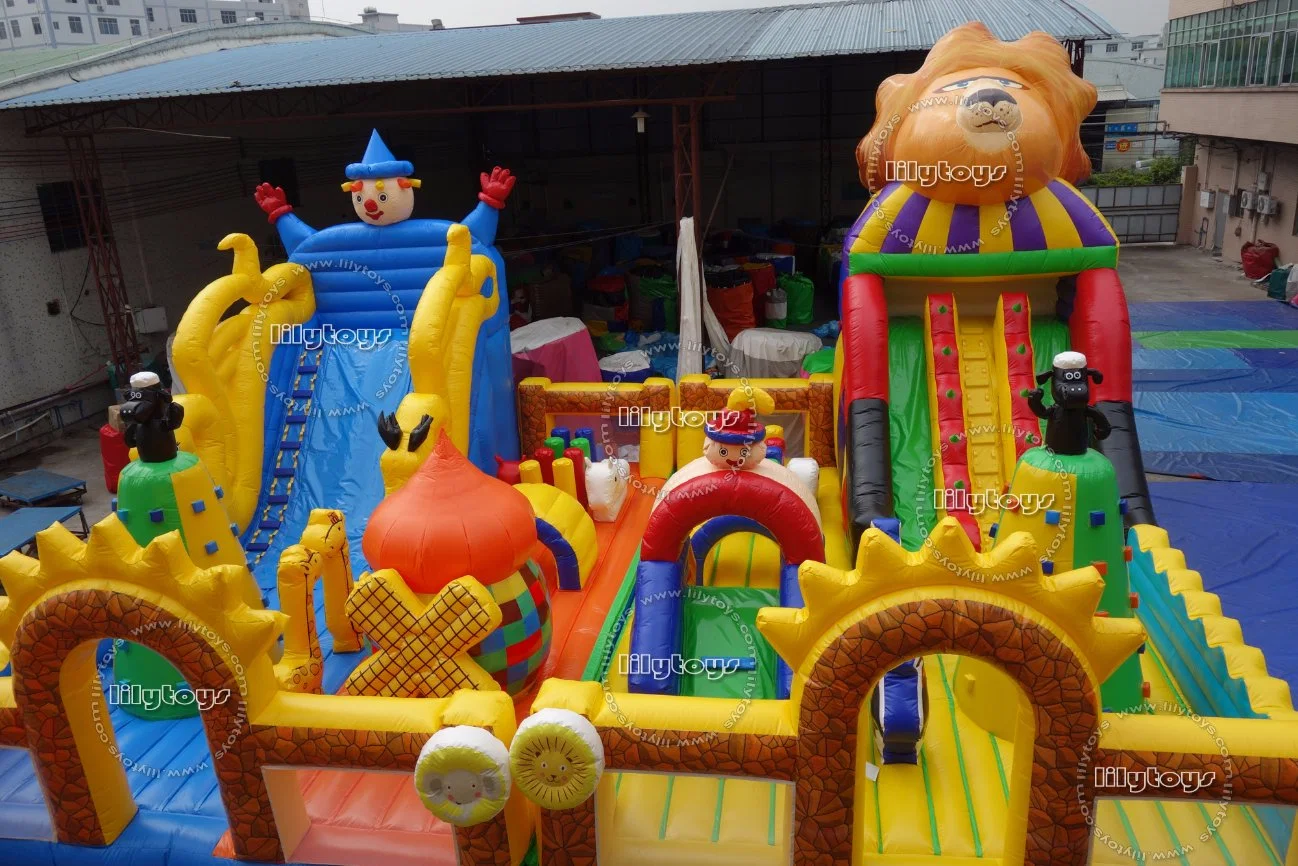 Colorful Outdoor Amusement Playground Inflatable Fun City Games for Children