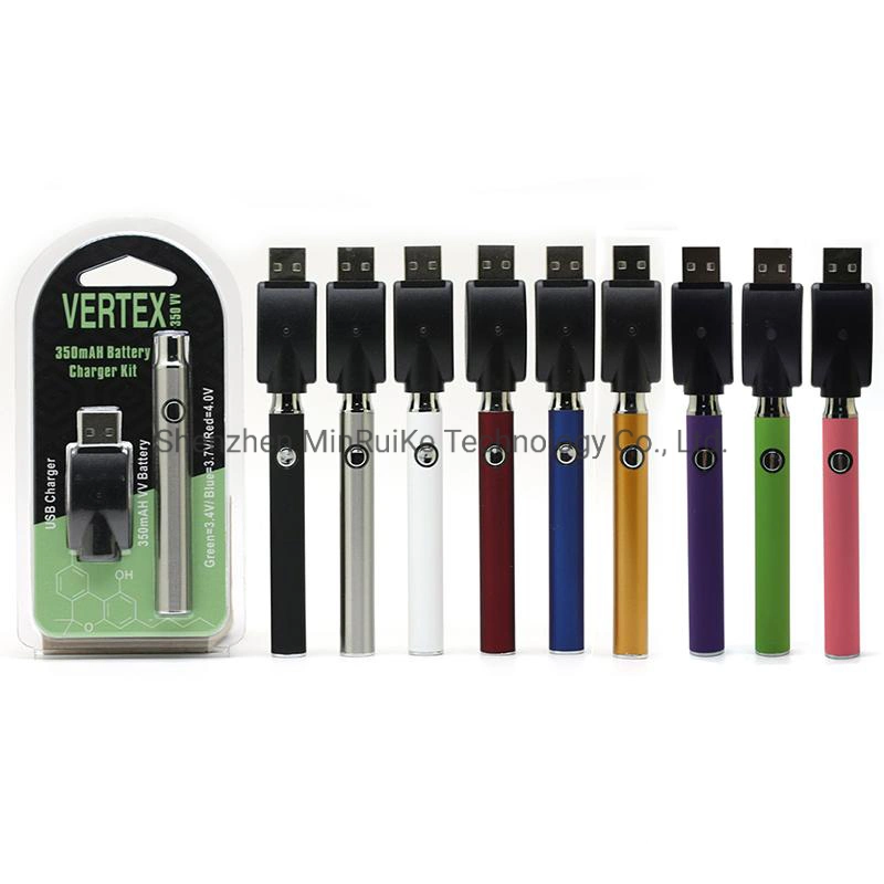 El precalentamiento de Vértice 350mAh de batería de pluma de Vape precalentar tensión Variable 510 rosca para baterías de cartuchos de cigarrillos Vapes E