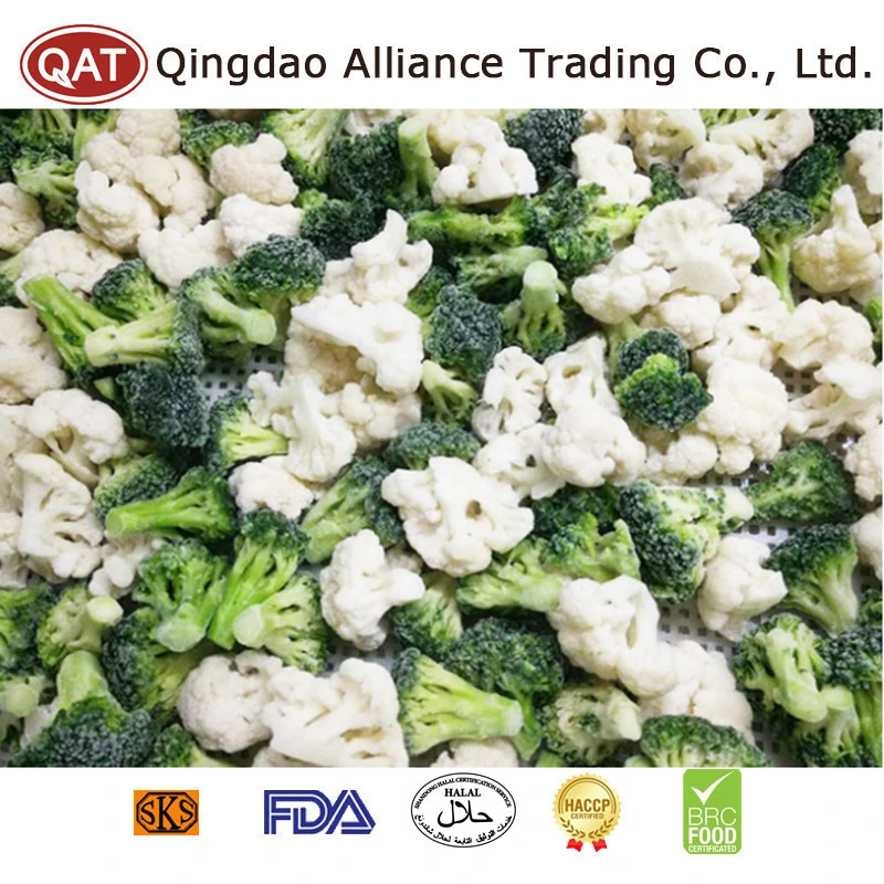 China Frozen Mixed Vegetables IQF Standard California Mixed Vegetables with Cualflower Broccoli Carrots with Kosher Brc Certificates