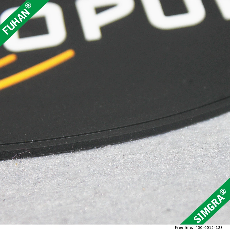 Custom High quality/High cost performance  Sport Garment Accessory Black Rubber Patch