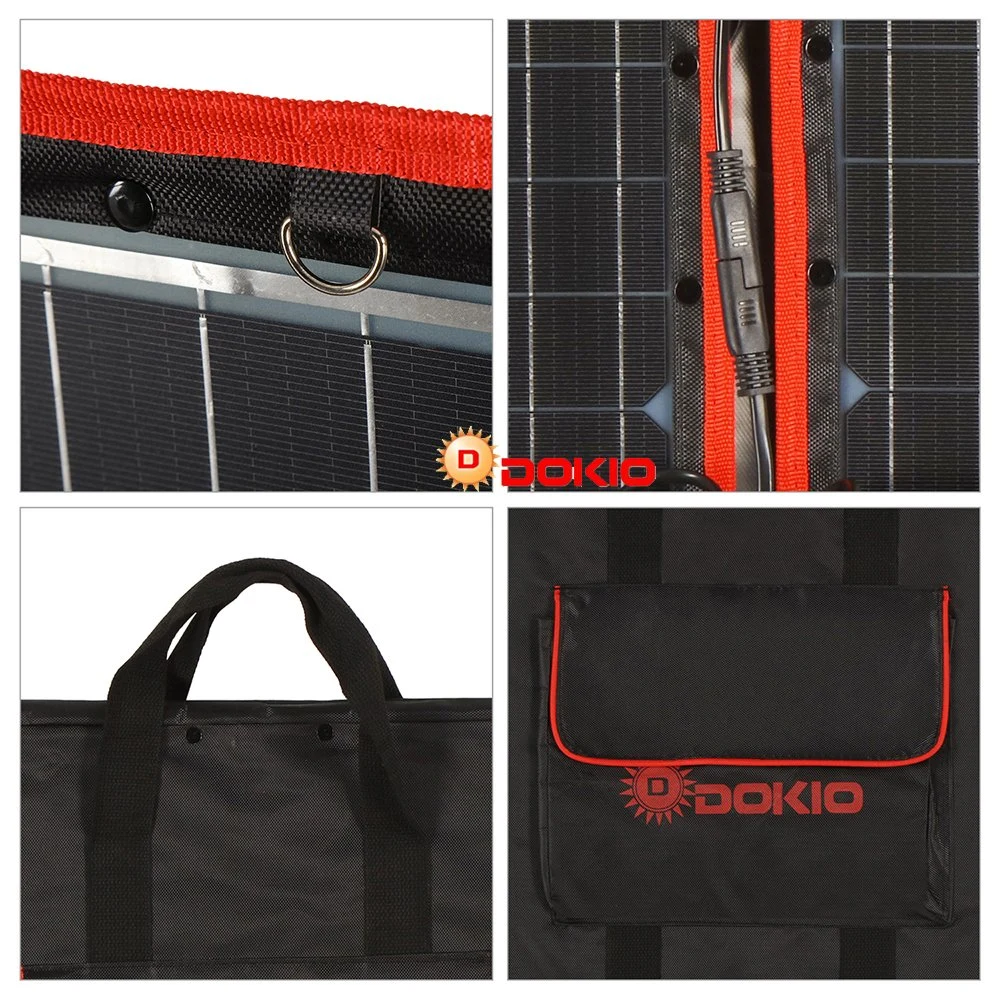 Dokio Brand 160W 18 Volt Solar Panel China 160 Watt Módulo de panel solar/cargador de sistema/batería + controlador 10A 12volt