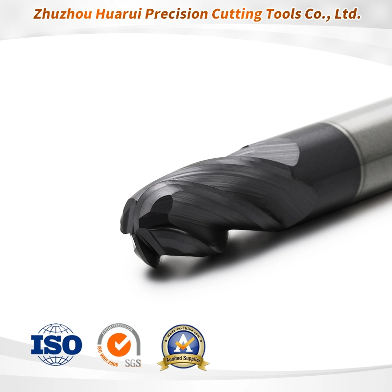 Cutting Tools Solid Carbide D4*R0.5*10*D4*50 for CNC Router Machine Square End Mill Cutter
