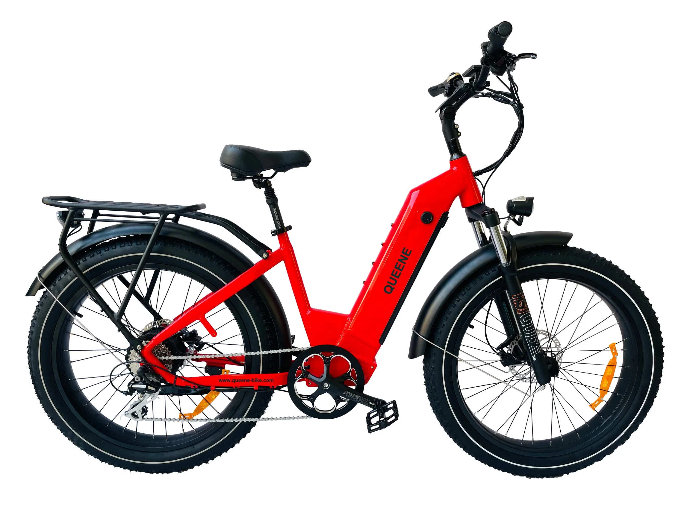 Queene Bicicleta Elétrica de Montanha E MTB Bicicleta Elétrica com Bateria Bicicleta Elétrica de Pneu Gordo para Trilha Ebike de 1000W.