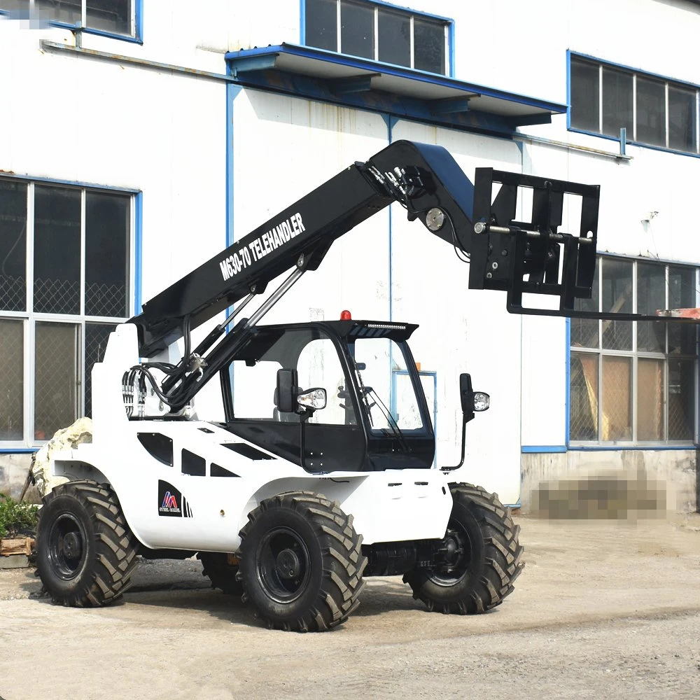 China New 3ton 4X4 Rough Terrain Telehandler 4 Wheel Steer Telescopic Forklift Mini Telescopic Handle Lifting Height 7m Telehandler Forklift with CE EPA