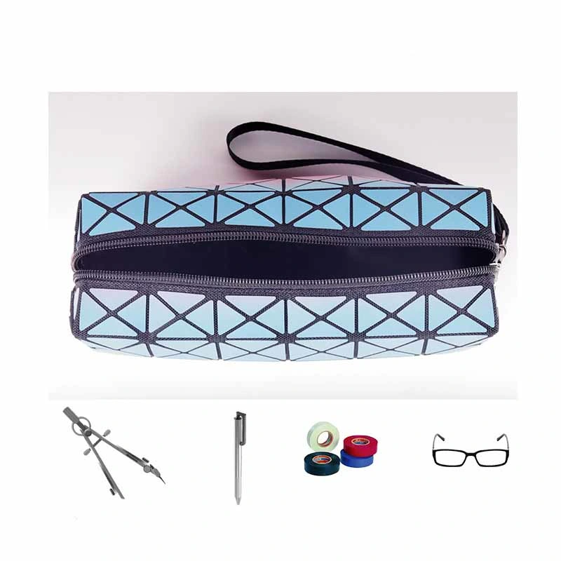 Geometric Rhombus Folding Pencil Bags Make up Case Bag Ladies