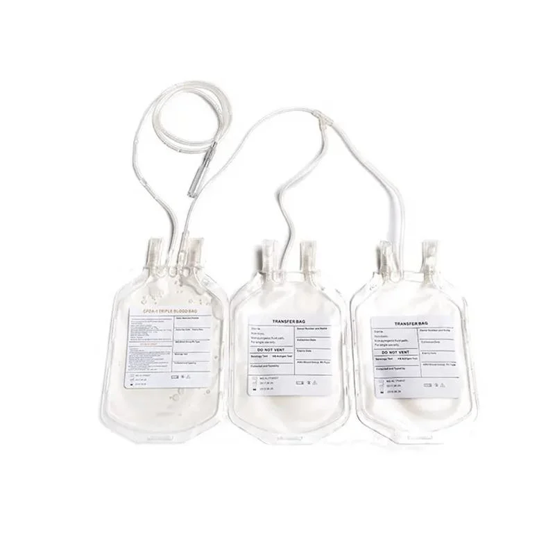 Factory Price Disposable Single/Double/Triple/Quadruple Medical PVC Blood Transfer Bag with Cpda Cpd