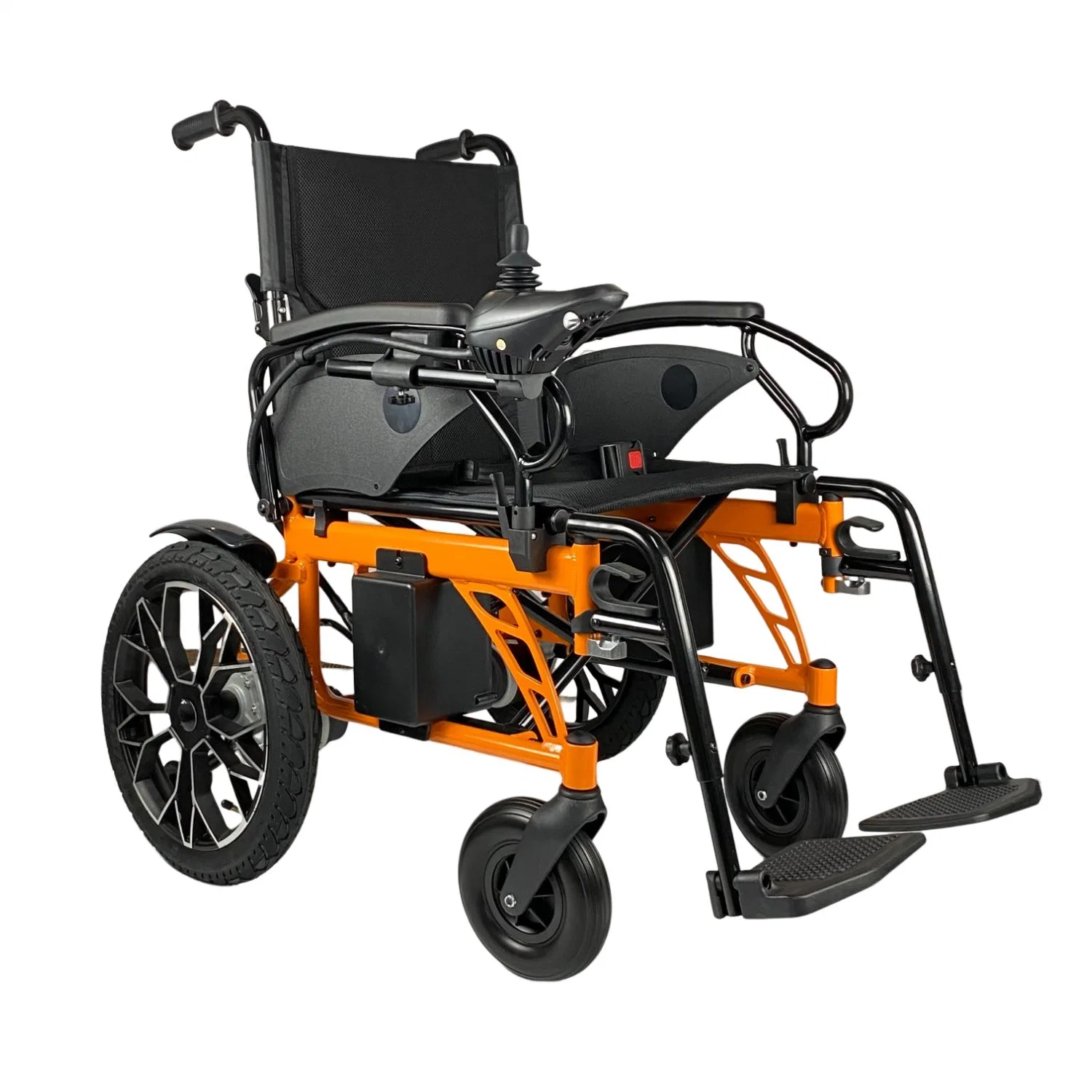 Prix de gros bon marché Fauteuil roulant électrique en aluminium pliant robuste pour handicapés