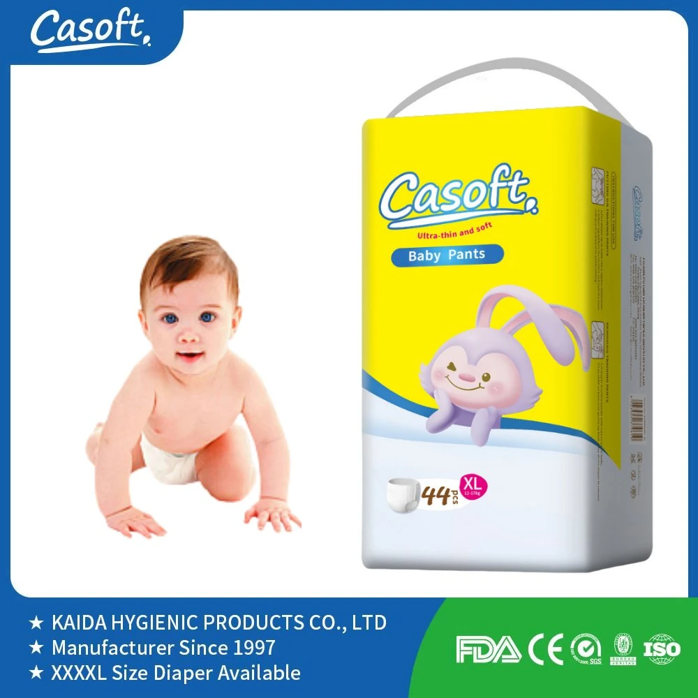 Casoft Factory Wholesale High Absorbency Good Quality Ultra Thin A Grade Baby Diaper Pants Training Pants Pull up Baby Products Manufacturers in China