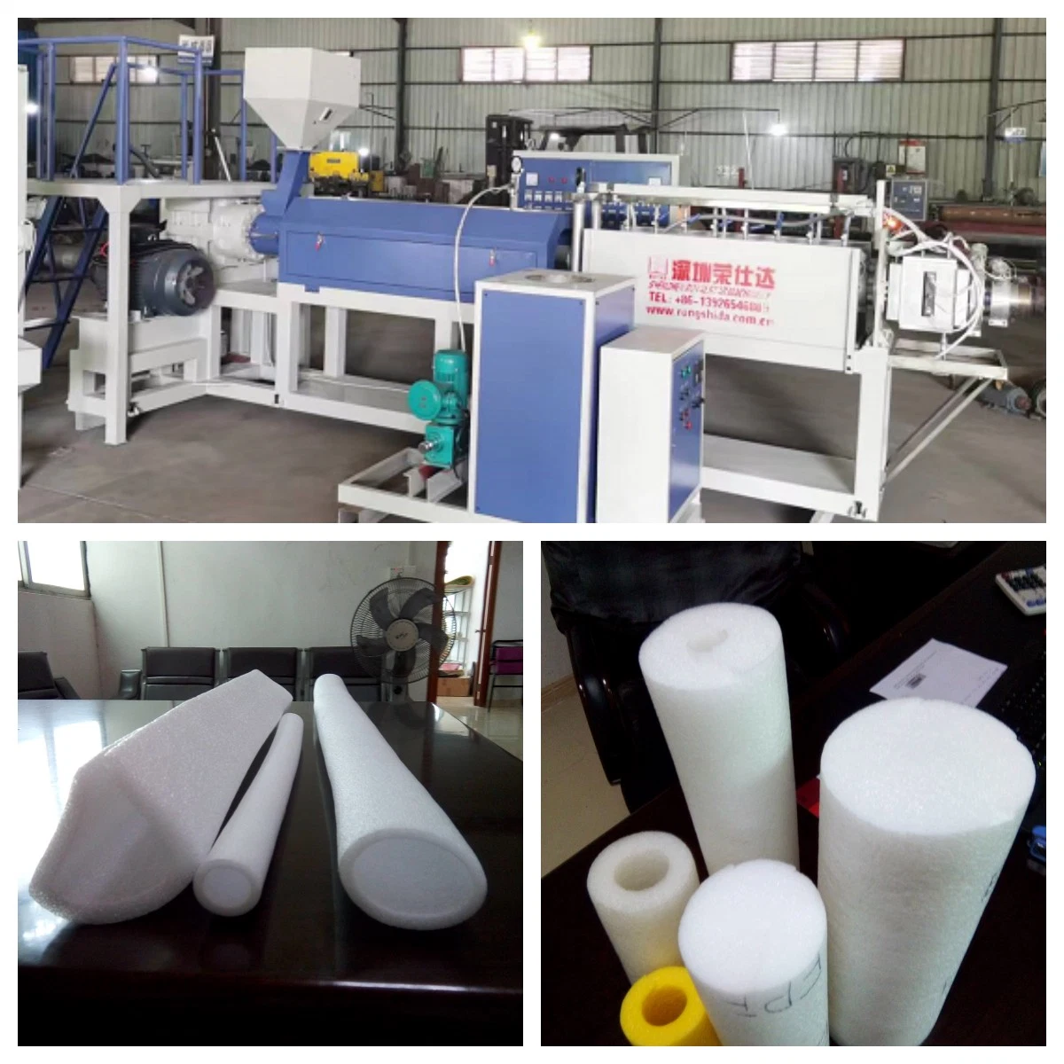 Rsd-120 Plastic EPE Tube Extruder PE Foam Pipe Extruding Machine