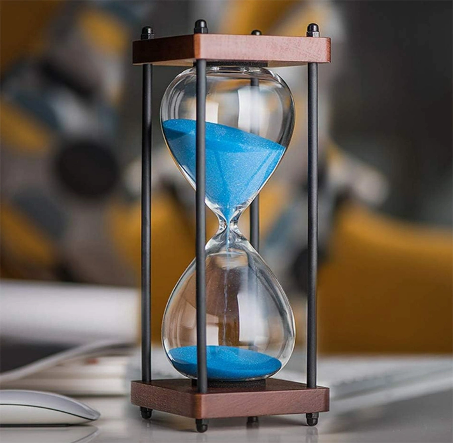 30 minutos Decorative de madera Sandglass Grande Reloj de arena