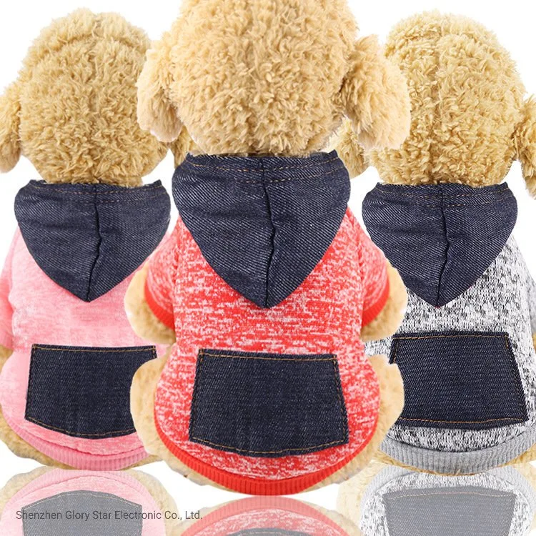 Jeans Pocket Hat Pet Sweater Hoodie Hundekleidung Haustier Accessoires