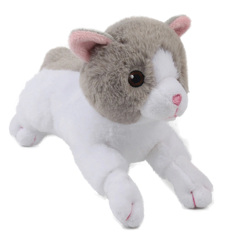 30cm Lifelike Soft Furry Plush Kitten Toy Cuddly Realistic Stuffed Cat for Sale