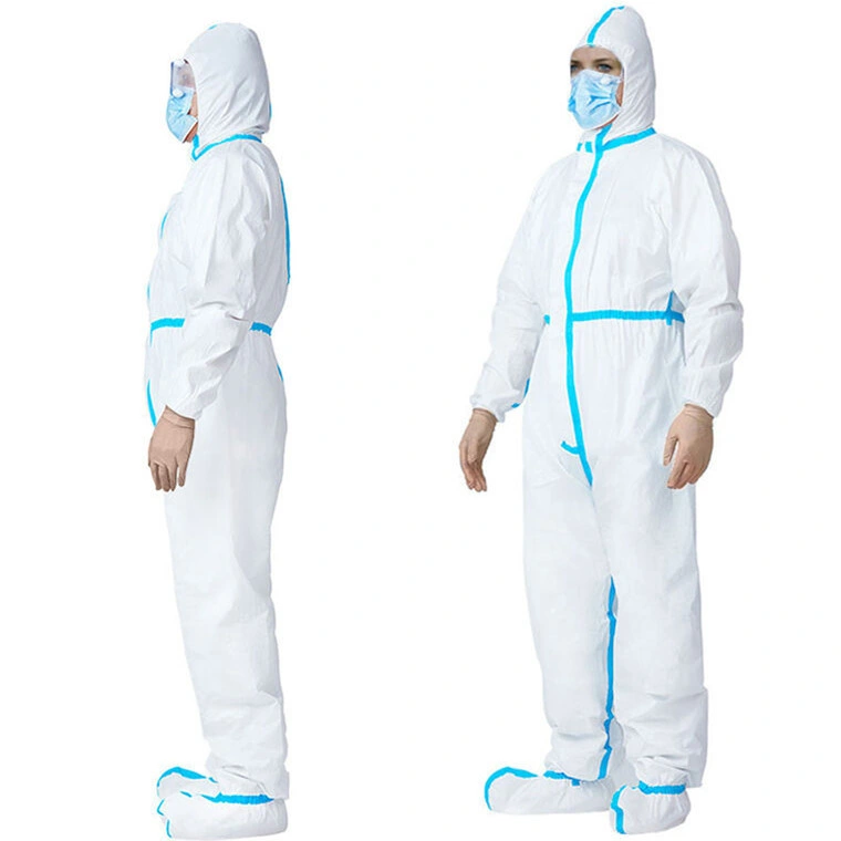 Disposable One-Piece Dustproof Isolation Protective Clothing Medical Breathable Layered Non-Woven Fabric