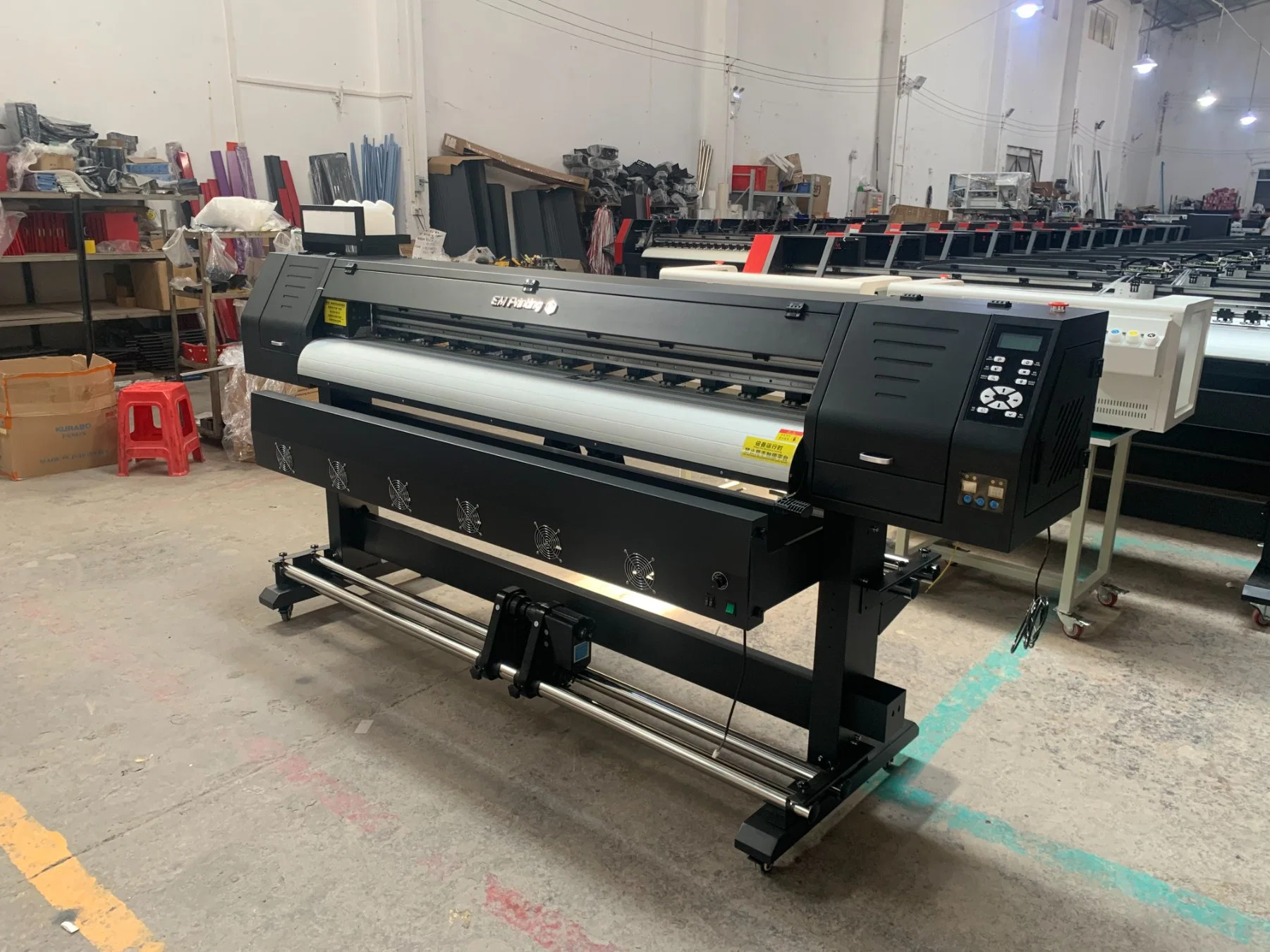 Inyección de tinta de gran formato de 1/2 i3200 cabezales de alta calidad 1,8m /3,2m Impresora de sublimación de tinta con Plotter