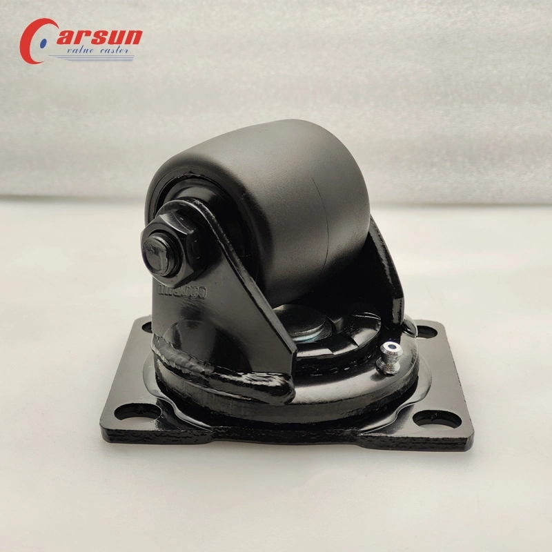 Low Center of Gravity Caster 2 Inch Black Enhanced Nylon Industrial Swivel Caster Network Cabinet Special Caster Wheel