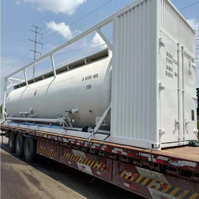 Lishixin ISO Standard 20FT Bulk Cement Powder Tank Container for Sale