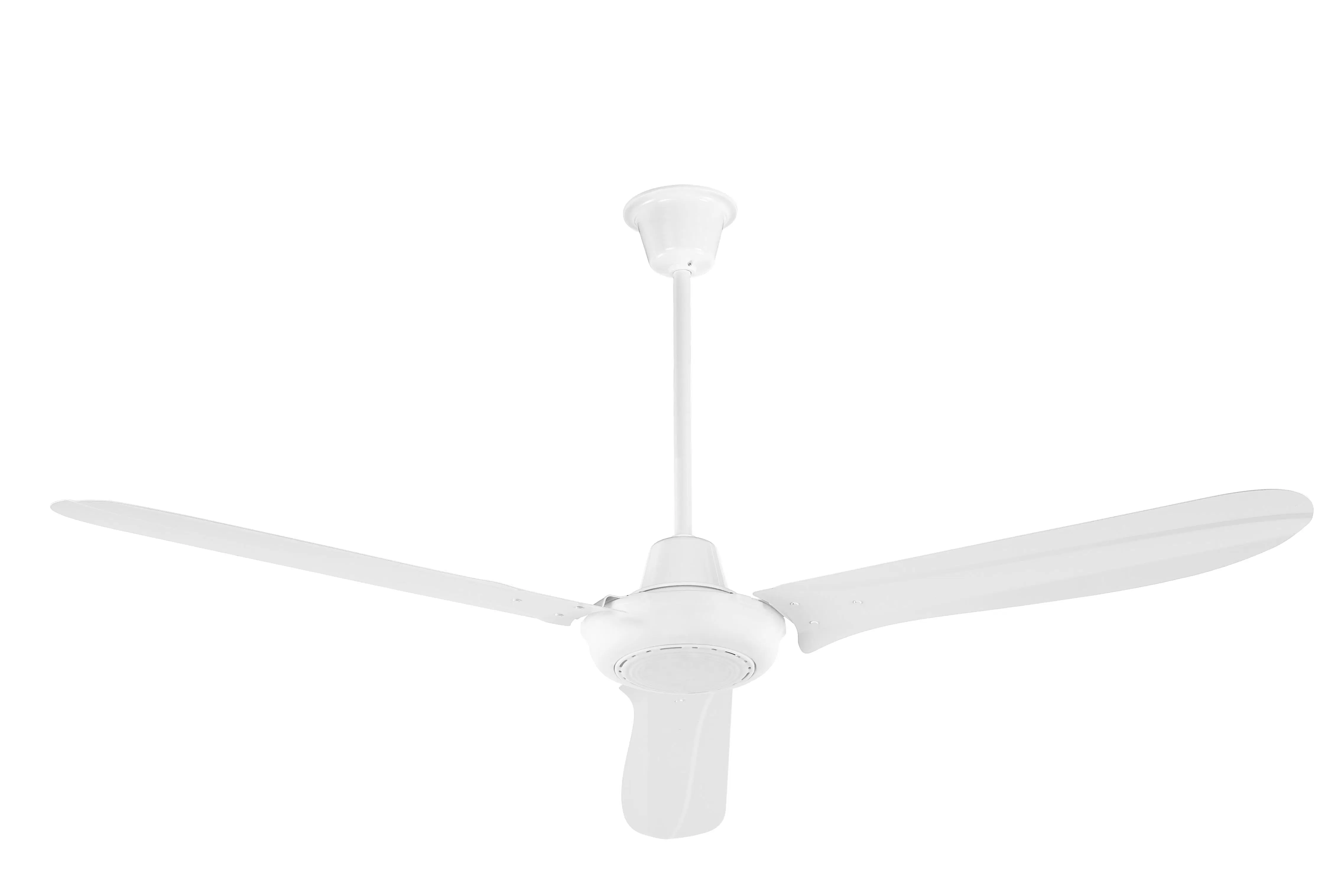 Acdc Solar 56 Inch Ceiling Installation Electric Industrial Ceiling Fan Electric Power Source Metal Blades Ventilation Air Cooling Fan