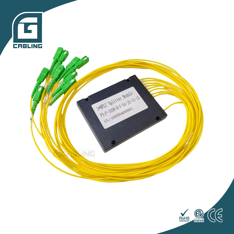 FTTH ABS Box Type G657A1 1X4 Optical Fiber Splitter Sc/APC PLC Splitter for Optical Communication