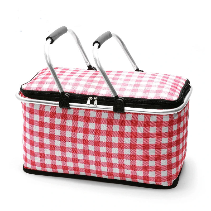 Multifunctional Insulated Shopping Basket, Outdoor Folding Picnic Basket