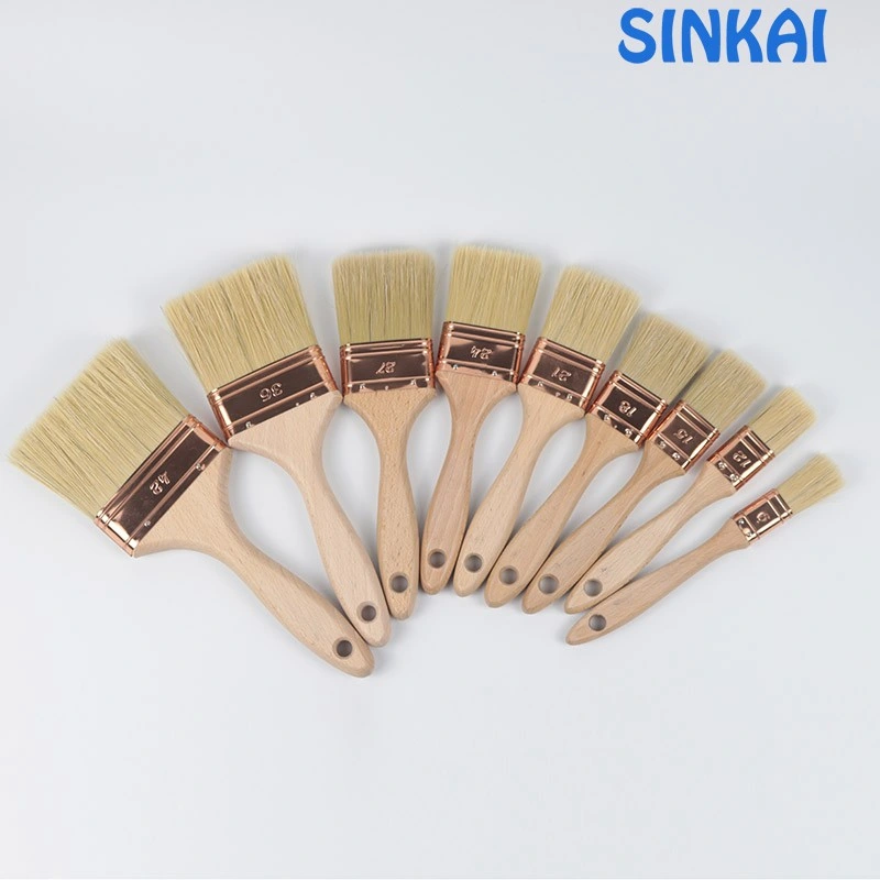 Pure Natural Pig Bristle Wooden Handle Painting Brush