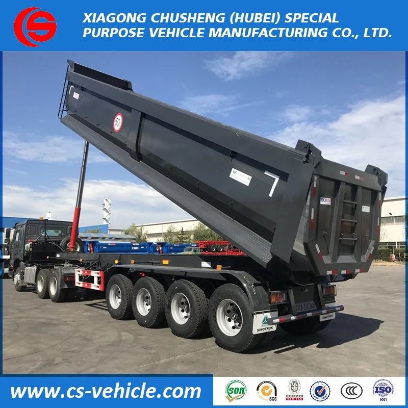 Tri-Axle 20m3 de 30m3 de Remolque basculante volquete semi remolque remolque Dumper