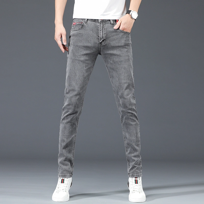 Factory Custom Wholesale/Supplier Made Popular Mens Designer Pants Slim Fit Elastic Punk Style Pencil Pants