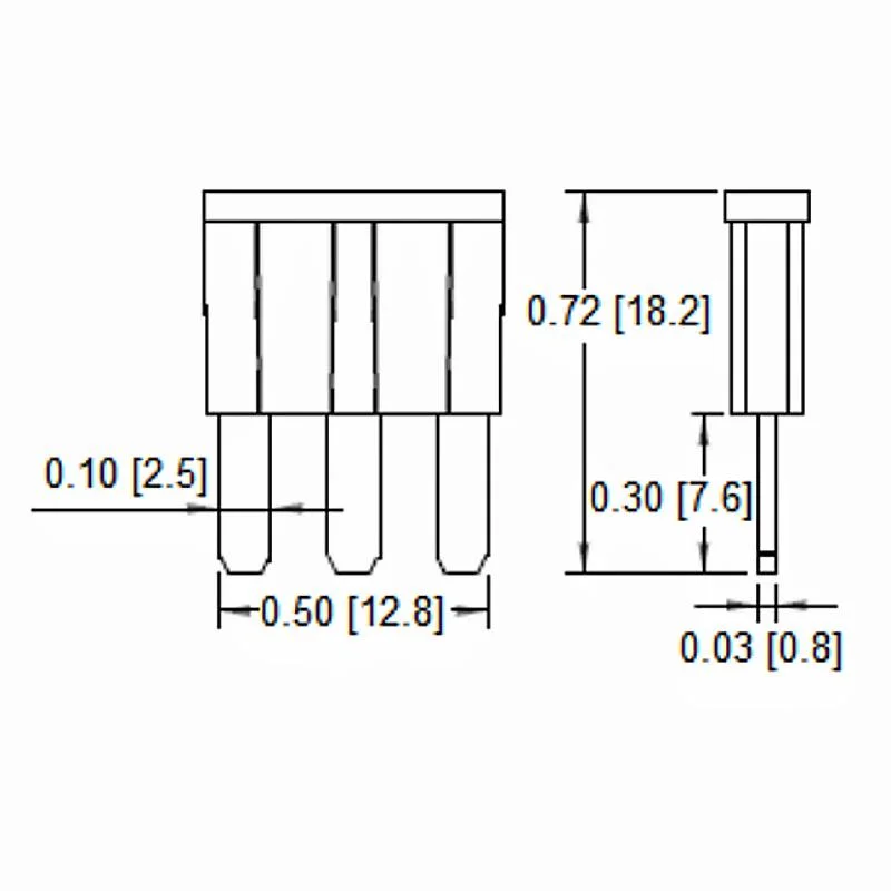 7.5 AMP Micro 3 Blade Fuse with 3 Legs