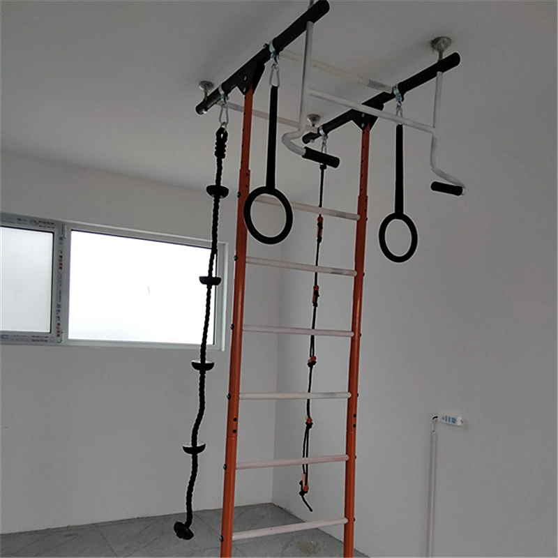 Climbing Frame with Climbing Ladder Stand and Jungle Rope