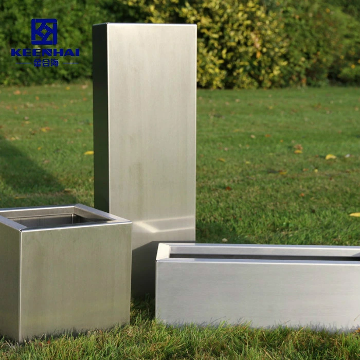 Outdoor Stainless Steel Flower Pot Square Flower Pot Stand