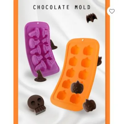 Moules en silicone personnalisés pour chocolat en forme de squelette. Moules en silicone de qualité alimentaire pour chocolat et bonbons.