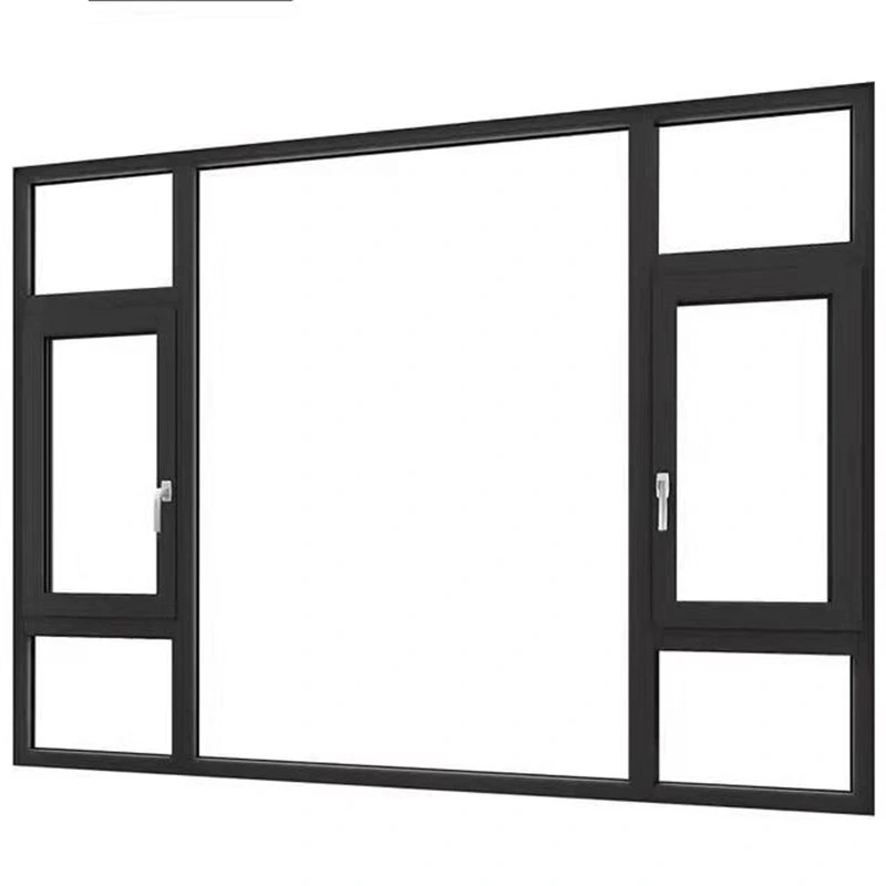 American Metal French Design Double Glazing Aluminum Glass Sliding Window