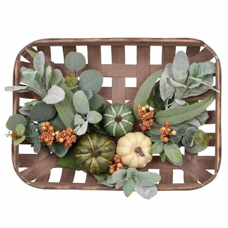 Autumn Harvest Decor Fall Flower Basket Thanksgiving Holiday Decoration