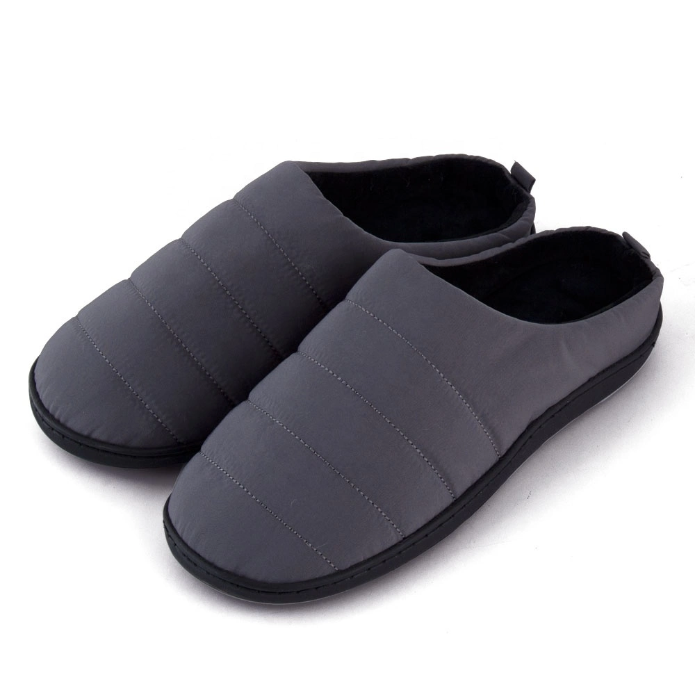 Warm Waterproof Anti-Slip Outsole Nylon Soft House Home Indoor Outdoor Slide Adult Men Slippers Shoes