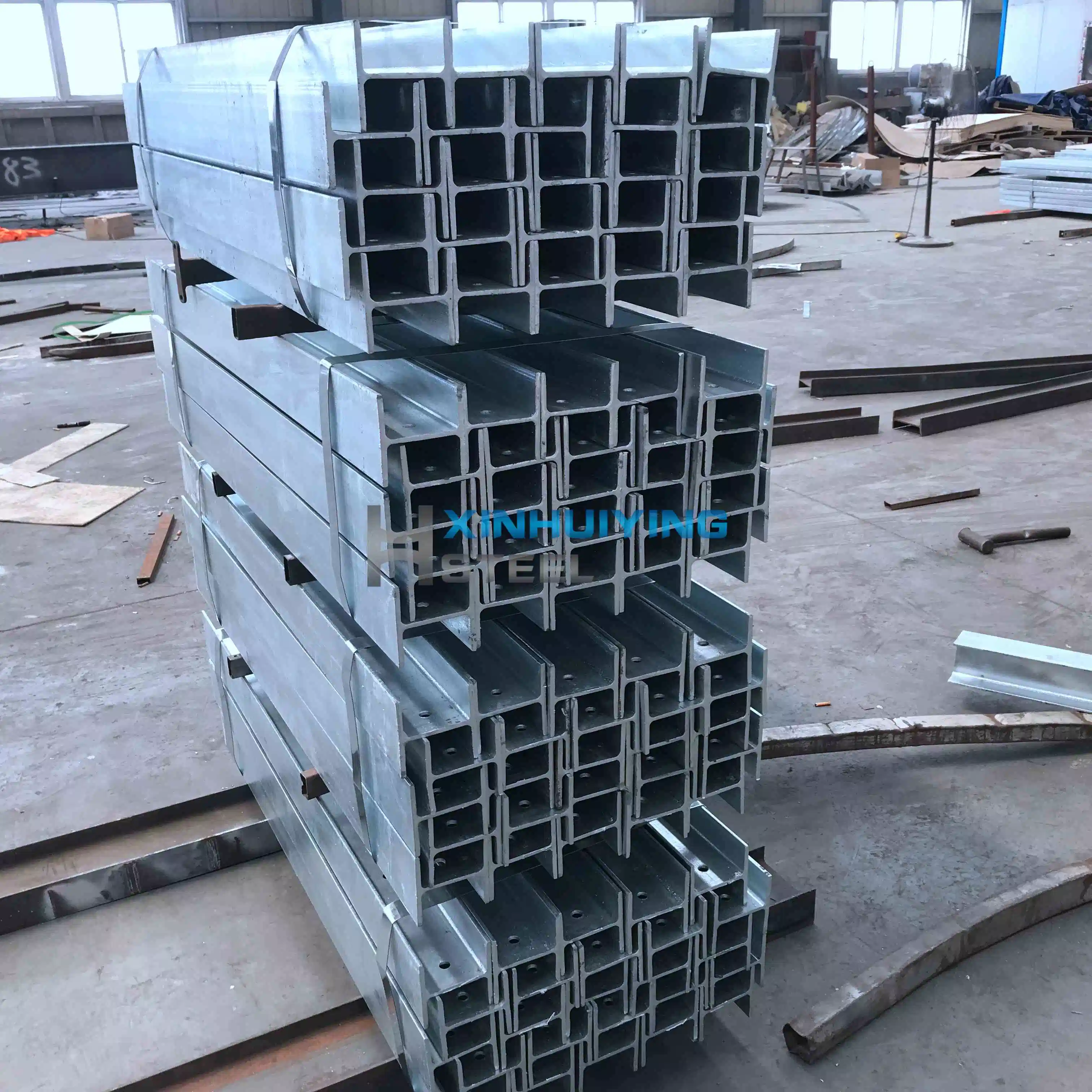 China Manufacturer Prefabricated Hot DIP Galvanized Slotted Steel Beams Competitive Steel I Beam H Beam Prices