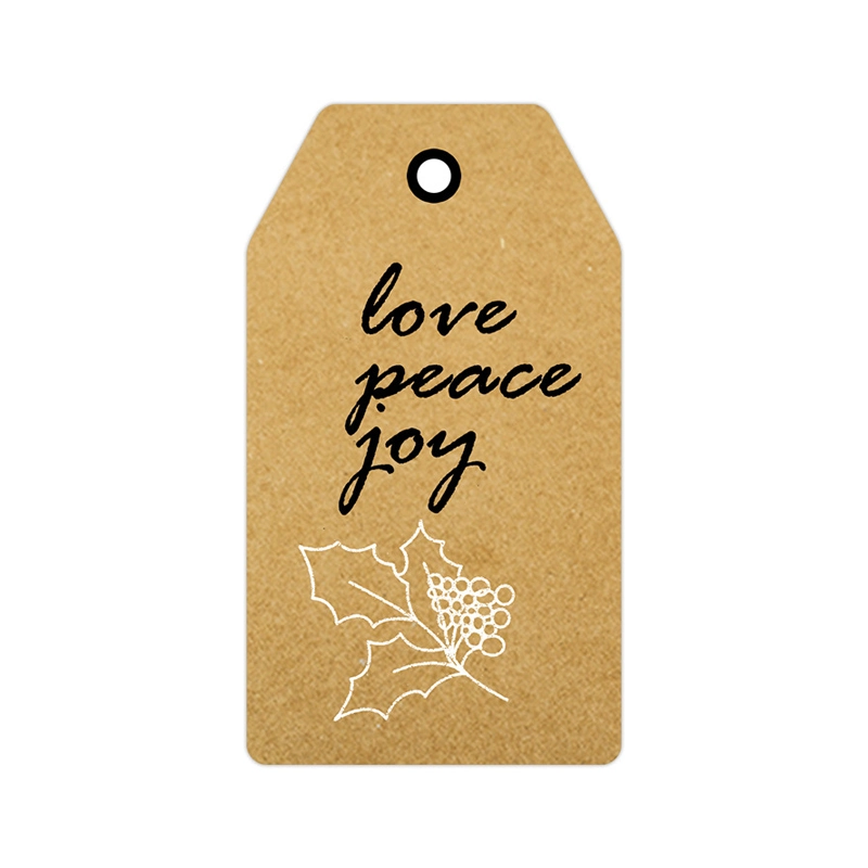 Luxury Custom Garment Printing Clear Clothing Merchandise Christmas Gifts Hang Tags Kraft Paper Tag with String