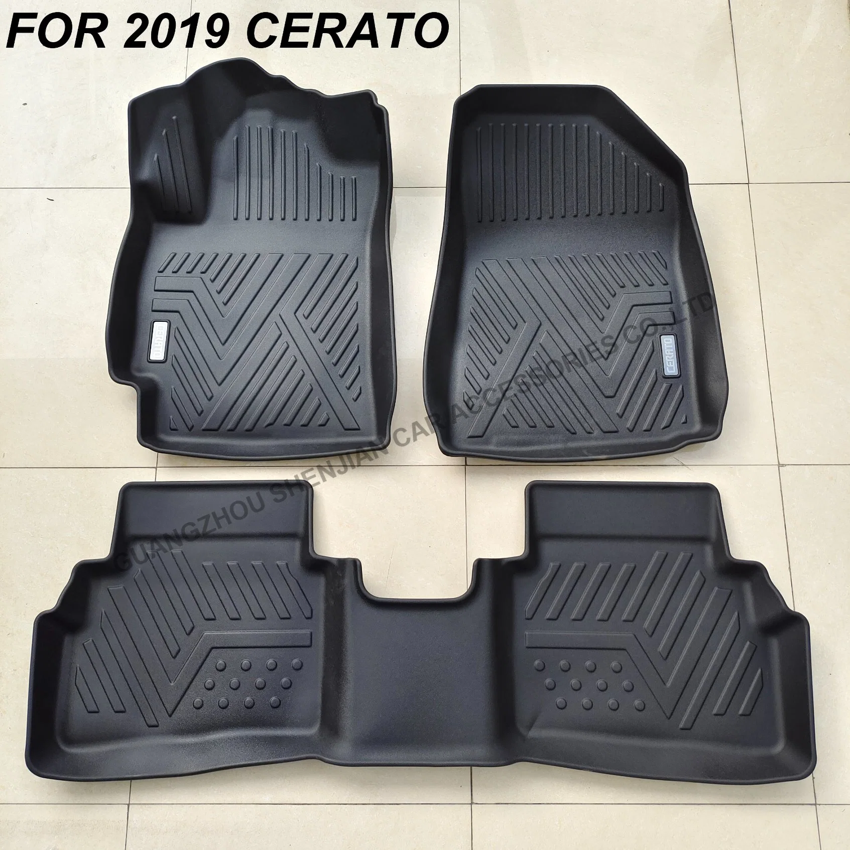 Fábrica de Guangzhou Alta Qualidade Preto Personalizado Piso macio Tapete de carro automático à prova o tapete do piso para 2019 Cerato