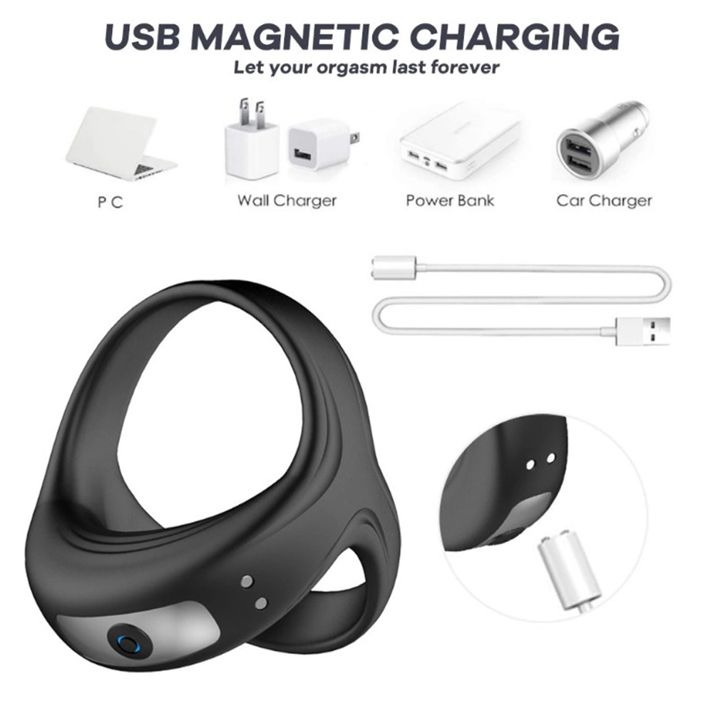 Wholesale/Supplier Male Penis Vibrator Massager USB Charging Double Delay Ejaculation Cock Penis Ring