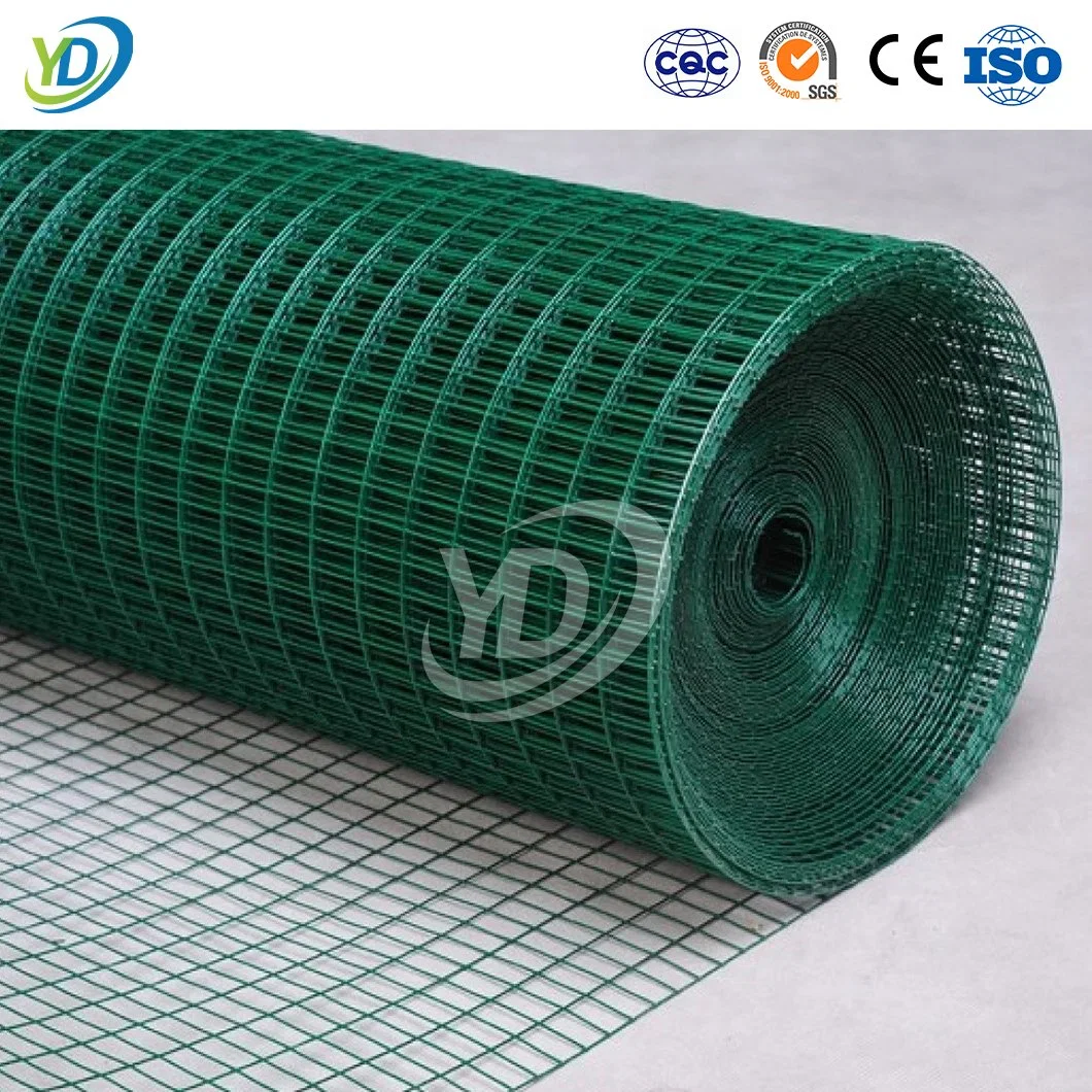 China Yeeda Wire Mesh Geschweißte Drahtgewebe Mesh Hersteller 20 X 20 X 1,0mm Heißgetaucht Elektro PVC beschichtet geschweißt Drahtgitter Rolle für temporäre Zaun Kunststoff verwendet